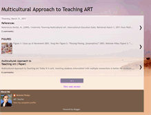 Tablet Screenshot of multiculturalapproachtoteachingart.blogspot.com