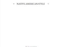 Tablet Screenshot of native-american-style.blogspot.com