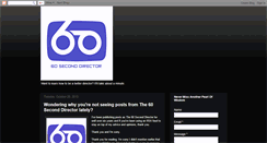Desktop Screenshot of 60secdirector.blogspot.com
