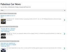 Tablet Screenshot of fabulous-car-news.blogspot.com