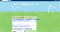Desktop Screenshot of globalistdepopulationagenda.blogspot.com