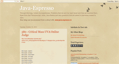 Desktop Screenshot of java-espresso.blogspot.com