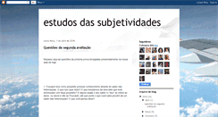 Desktop Screenshot of estudodasubjetividade.blogspot.com