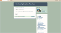 Desktop Screenshot of nonlinearoptimization.blogspot.com