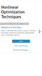 Mobile Screenshot of nonlinearoptimization.blogspot.com
