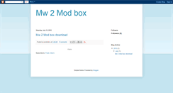 Desktop Screenshot of mw2modboxdownloadnow.blogspot.com