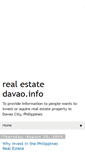 Mobile Screenshot of davaoallrealestate.blogspot.com