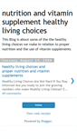 Mobile Screenshot of healthylivingchoices.blogspot.com