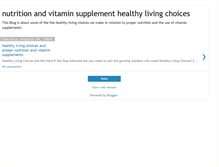 Tablet Screenshot of healthylivingchoices.blogspot.com