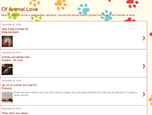 Tablet Screenshot of ofanimallove.blogspot.com