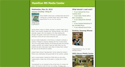 Desktop Screenshot of hamiltonmsmediacenter.blogspot.com