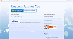 Desktop Screenshot of couponsjustforyou.blogspot.com