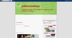 Desktop Screenshot of jobsnowadays.blogspot.com