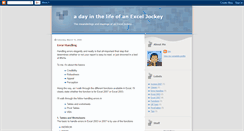 Desktop Screenshot of exceljockey.blogspot.com