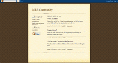 Desktop Screenshot of isbe-community.blogspot.com