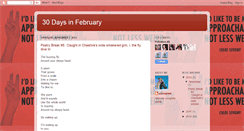 Desktop Screenshot of 30daysinfebruary.blogspot.com