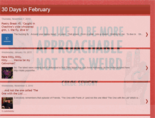 Tablet Screenshot of 30daysinfebruary.blogspot.com