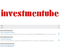 Tablet Screenshot of investmentube.blogspot.com