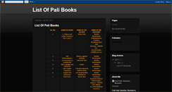 Desktop Screenshot of listofpalibooks.blogspot.com