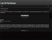 Tablet Screenshot of listofpalibooks.blogspot.com