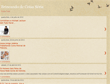 Tablet Screenshot of brincadodecoisaseria.blogspot.com