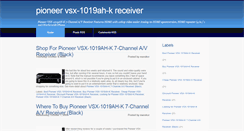Desktop Screenshot of pioneer-vsx-1019ah-k-receiver.blogspot.com