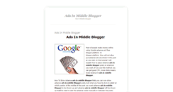 Desktop Screenshot of adsinmiddleblogger.blogspot.com