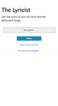 Mobile Screenshot of filmssongslyrics.blogspot.com