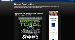 Desktop Screenshot of denofdestruction.blogspot.com