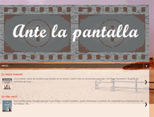 Tablet Screenshot of antelapantalla.blogspot.com