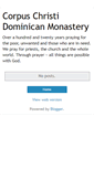 Mobile Screenshot of corpuschristimonastery.blogspot.com
