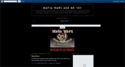 Desktop Screenshot of mafiawarsaddme101.blogspot.com