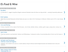 Tablet Screenshot of foodwineandrestaurants.blogspot.com