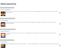 Tablet Screenshot of onecreativecat.blogspot.com