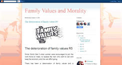 Desktop Screenshot of familyvaluesandmorality.blogspot.com
