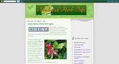 Desktop Screenshot of medicinalherbinfo.blogspot.com