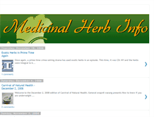 Tablet Screenshot of medicinalherbinfo.blogspot.com