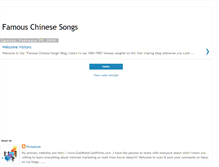 Tablet Screenshot of famous-chinese-songs.blogspot.com