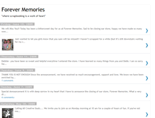 Tablet Screenshot of forevermemoriesscrapbookstore.blogspot.com