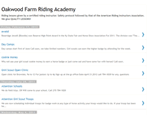 Tablet Screenshot of oakwoodfarmridingacademy.blogspot.com