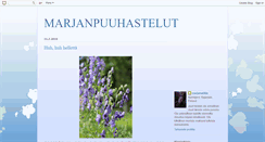 Desktop Screenshot of marjanpuuhastelut.blogspot.com