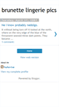 Mobile Screenshot of brunette-lingerie-pic.blogspot.com