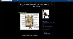 Desktop Screenshot of caracteristicasdelastarjetasmadres.blogspot.com