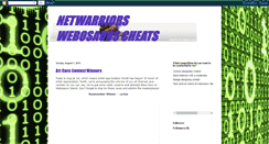 Desktop Screenshot of netwarriorswebosaurscheats.blogspot.com