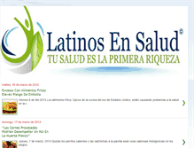 Tablet Screenshot of latinosensalud.blogspot.com