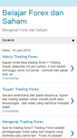 Mobile Screenshot of forexdansaham.blogspot.com