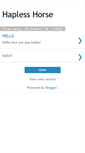 Mobile Screenshot of haplesshorse.blogspot.com
