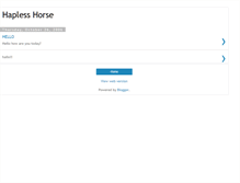 Tablet Screenshot of haplesshorse.blogspot.com