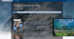 Desktop Screenshot of cherylfrederickson.blogspot.com