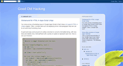 Desktop Screenshot of goodoldhacking.blogspot.com